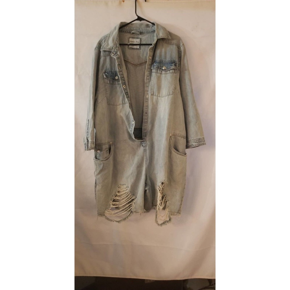 Oversized Womens Denium Jacket Jean Shorts 1 Piece By Highway Jeans 2X
